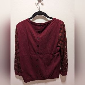 Anthropologie burgundy sweater